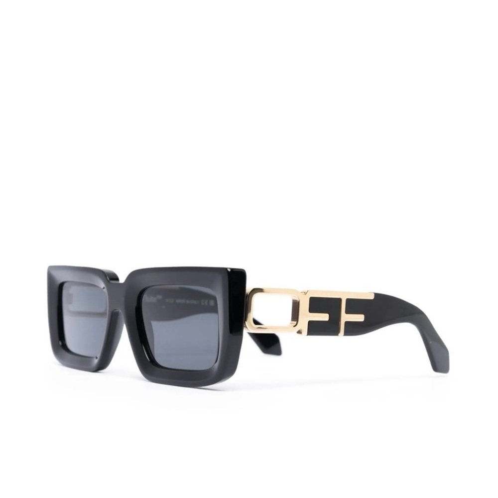 OFF WHITE Sunglasses Boston OERI073 1007 Authentic Italy Black Frame